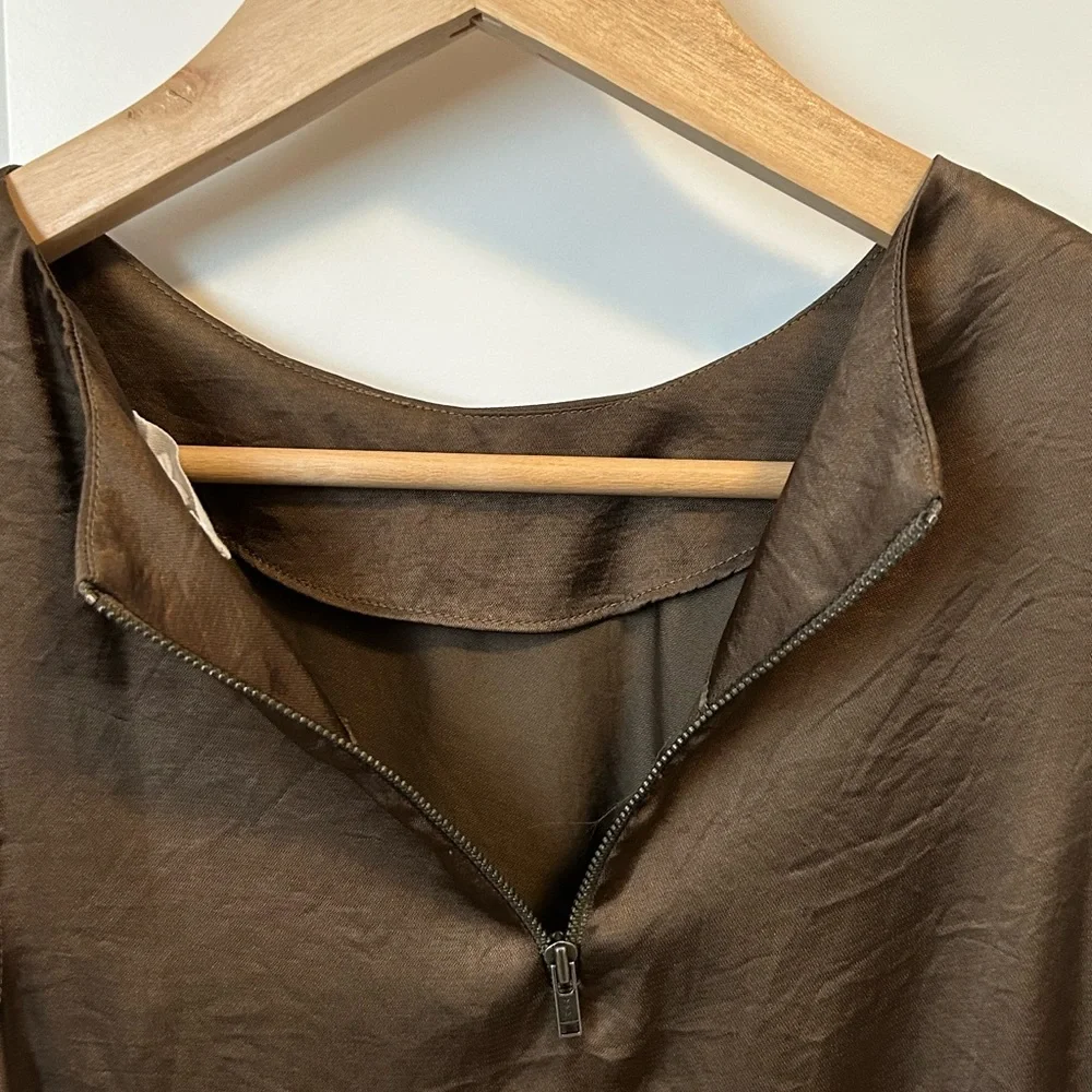 NWT Helmet Lang Silk Top - Picture 10 of 15